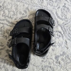 Birkenstock Kids Black Double-Strap Adjustable Sandals
